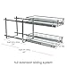 Household Essentials Glidez Multipurpose Chrome-Plated Steel Pull-Out/Slide-Out Storage Organizer for Under Cabinet Use - 2-Tier Design - Fits Standard Size Cabinet or Shelf, Chrome