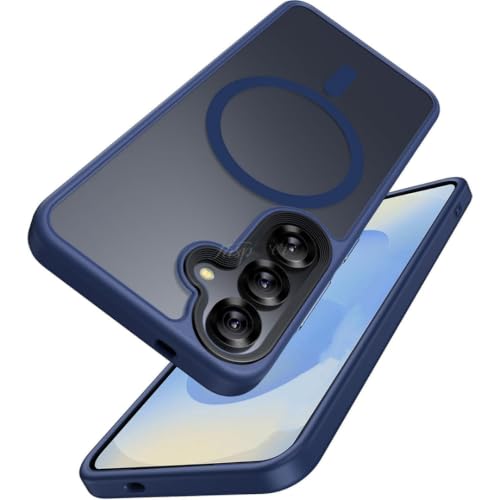 Coque Galaxy S24+ antichoc et magnétique bleu foncé pour éviter les bris d'écran au quotidien
