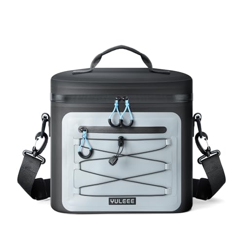 YULEEE 7L Insulated Cooler Bag, Large Lunch Bag for Men & Women, Leakproof & Waterproof Picnic Cooler for Work, BBQ, Travel, Camping, Outdoor Activities, Black