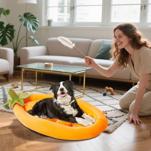 Shenrongtong Hundebett Für Welpen | Aubergine Hundelager Mit Wärmefunktion | Abnehmbar rutschfest Warm Nest für Innen Außen Camping Wohnung Haus Hundezwinger Box Auto
