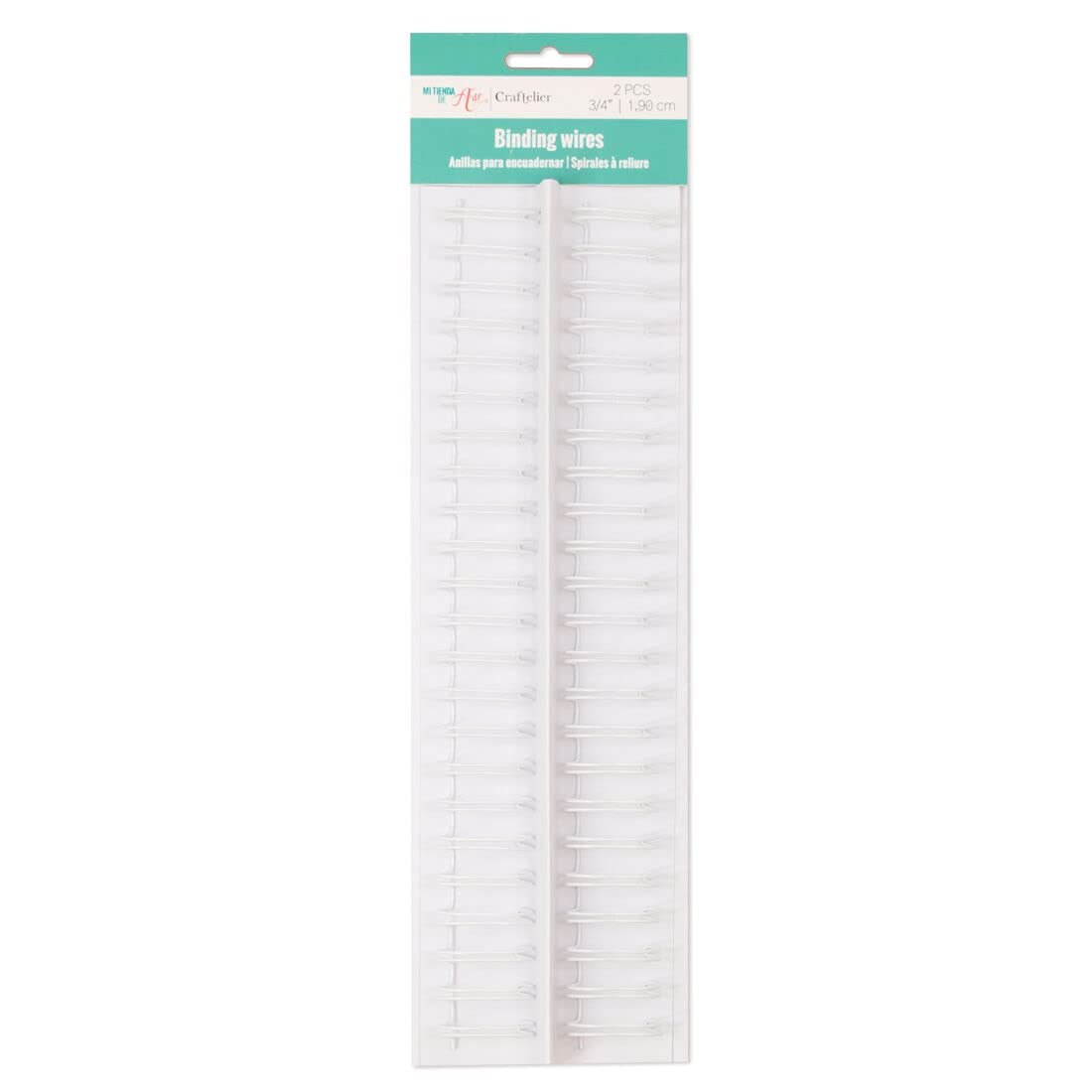 Craftelier - Set mit 2 Doppelringbindern für Alben, Notizbücher, Agenden oder Kalender | Ideal für Scrapbooking und Bastelprojekte | Ø 1,90 cm (0.75") - Farbe Weiß