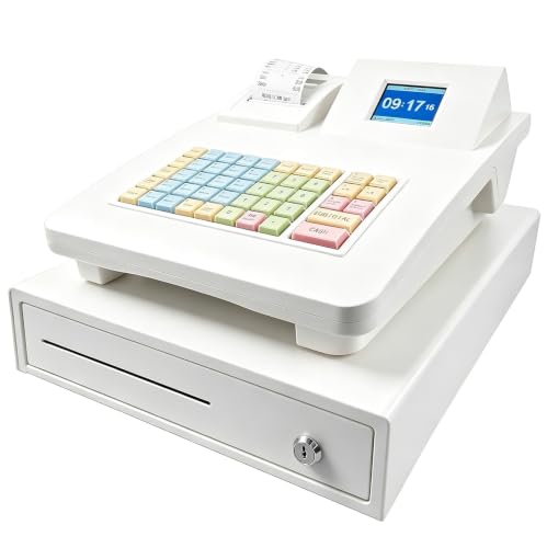 Cash Register Electronic Smart Till with Split Cash Drawer 48Key POS System