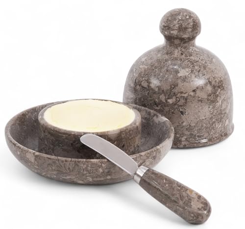 Radicaln Marble Butter Dish With Lid 6" Inches Oceanic Handmade