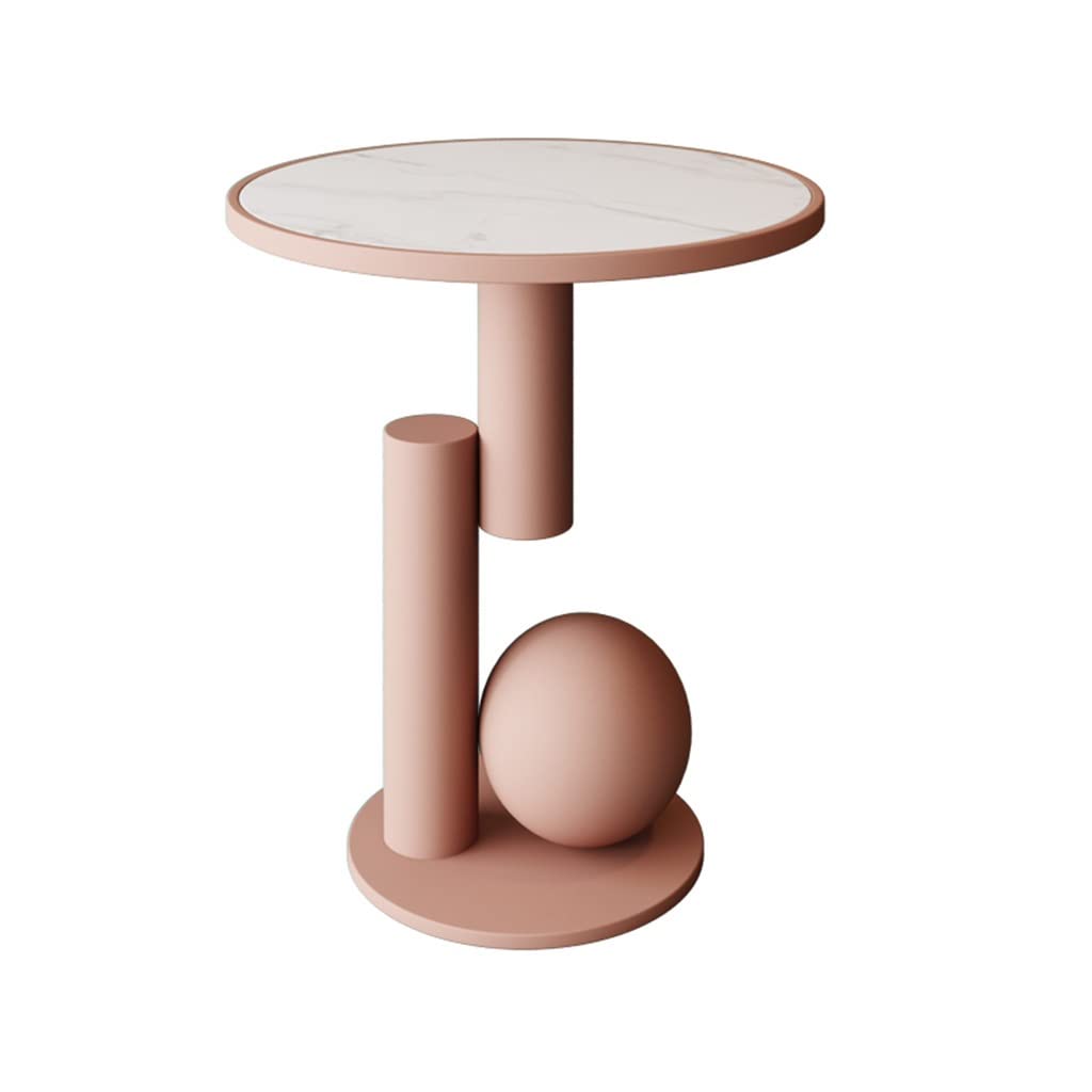 Table ronde en métal style industriel et ferme pour salon