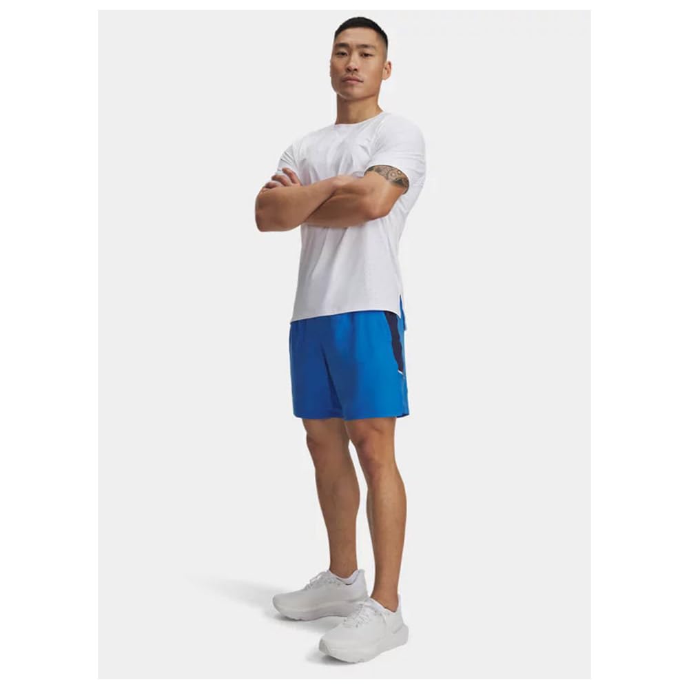 Under Armour Męskie szorty Launch Pro 2N1 7 cali Krótkie spodnie Laufbekleidung Blue Atlantis/Washed Navy - niebieski