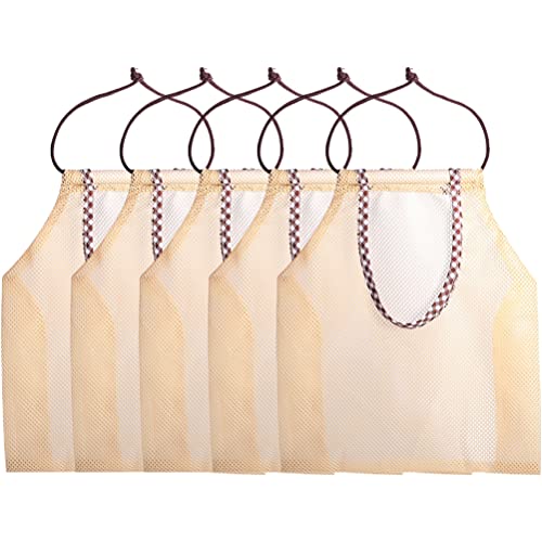 5 peças de saco de malha de frutas e vegetais bolsa de rede de armazenamento de cozinha (como mostra