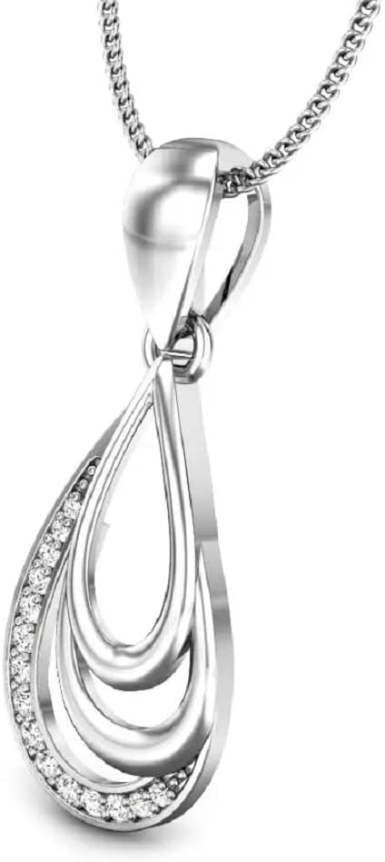 1 CT Round Colorless Moissanite Engagement Pendant, Wedding Bridal Pendant, Eternity Sterling Silver Solid Diamond Solitaire -Prong Anniversary Promise Gift for Her