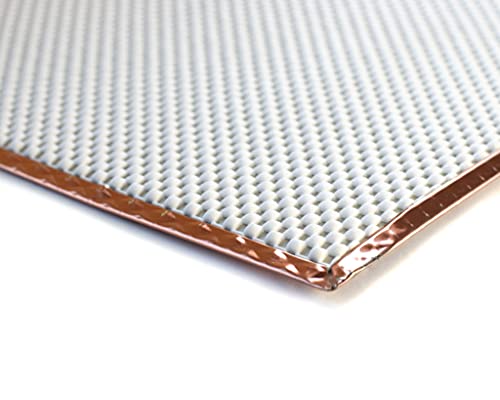 Counter Top Protector / Hot Pad, Metal Heat Resistant Mat, Non-Slip Rubber Backing - Copper Color (14 X 17) #TOP2