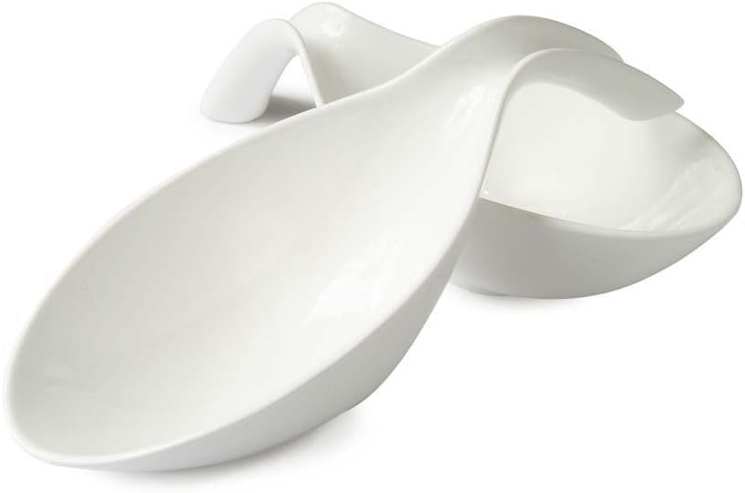 Carmona Largo Collection Porcelain & New Bone China Set of 2 12" Soup Spoon Bowl