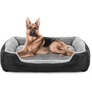 DogBaby Dog Bed, Dog Beds for Large Dogs, Rectangle Washable Pet Bed Comfortable and Breathable Large Dog Bed (X-Large(37″*30″).)