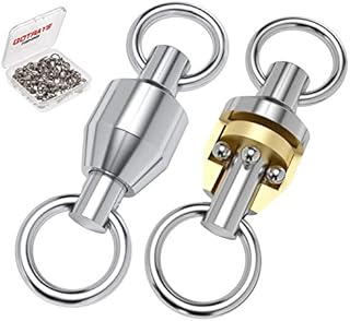 gotrays 25pcs Ball Bearing Swivel, Stainless Steel Fishing Rolling Barrel Swivel, Heavy Duty Fishing Swivels Connector with Solid Tackle Fishing Accessories for Saltwater Freshwater