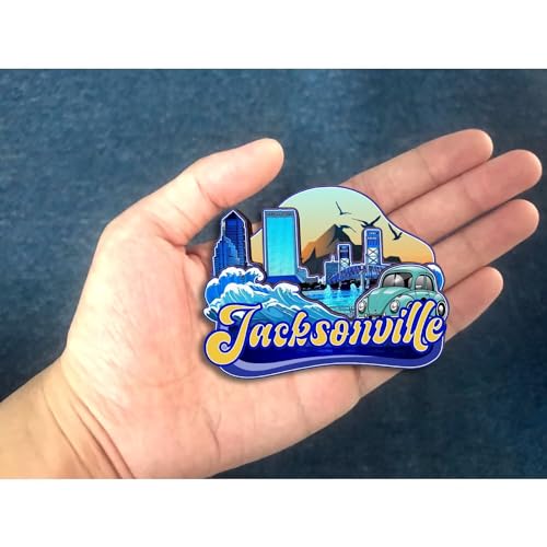 Imán decorativo para refrigerador ciudad Jacksonville miniatura 4