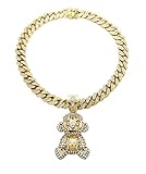 BLINGFACTORY Gold Plated 38 BABY Young Boy Monkey Pendant & 16' 18' 20' 24' Iced Box Lock Cuban Chain Hip Hop Necklace (Pendant & 20' Chain)