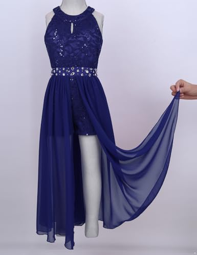 Kids Girls Lace Party Dress Romper Junior Bridesmaid Flower Girl Dress Wedding Ball Prom Gown Dance Leotard3