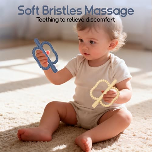 Image of Baby Silicone Teething Toys, Teether Sticks for Babies,3-36 Months