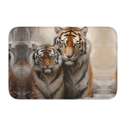 Tapis de sol 40x60 antidérapant résistant décoloration tigre