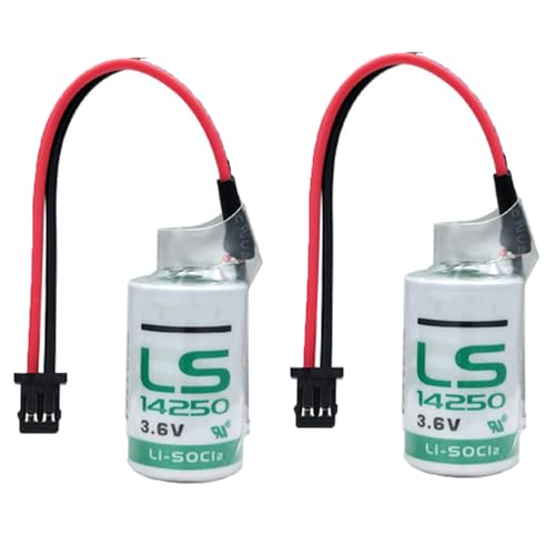 YICUAA�i2����jLS14250 1/2AA 3.6V 1200mAh ER14250 PLC�����p�d�r �d�C���[�^�[ �K�X�p�d�r,�A�����v���O