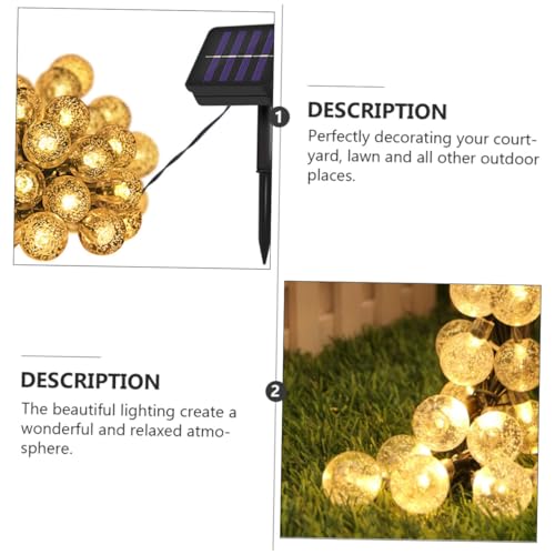 Luces de Cadena LED Solar 5m 20 Bombillas Burbujas miniatura 6