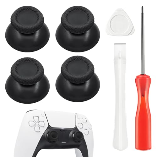 Aihoom Kit de Reparación de Joystick para PS5 DualSense - Repuesto de Palancas Analógicas con Herramientas de Reparación y Tapa para el Pulgar - Compatible con Mando PS5 y Accesorios de Juego