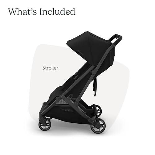 Image of UPPAbaby Minu Duo Side-by-Side Double Stroller - Lightweight + Compact Design for Travel - Easy Fold- from Birth to Toddler - Independent Recline -James (Black /Carbon Frame /Black Leather)