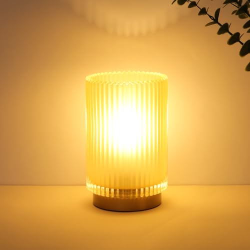 Mirasium Battery Operated Lamp, Cordless Table Lamp with Timer, Desk