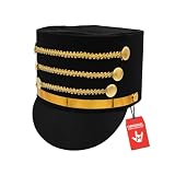 Nicky Bigs Novelties Morph Adult Size Small Majorette Ring Master Toy Soldier Band Major Nutcracker Costume Hat, Black, Size Small