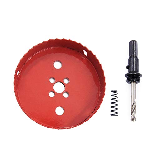 Hole Saw Drill Bit Laiwei Hss Hole Cutter With Arbor For Wood,Pvc Board And Plasterboard(4-1/8"(105Mm Hole Saw)) #TOP2