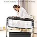 Baby Bassinet Bedside Sleeper,3-in-1 Rocking Bassinet for Baby with 6-Level Height Adjustable, 4 Wheels & Breathable Mesh Walls, Portable Bedside Crib with Mattress for Newborn