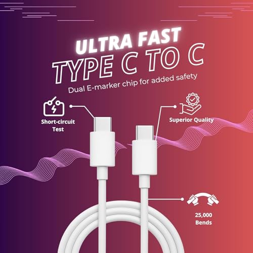 Image of Original Type C to Type C 60W Fast Charging Cable Compatible with iPhone 17, Air, iPhone 16,15 Pro /Max Series Macbook Air /Pro Samsung Galaxy S25, Ultra /S24 / S23 Flip Fold OnePlus