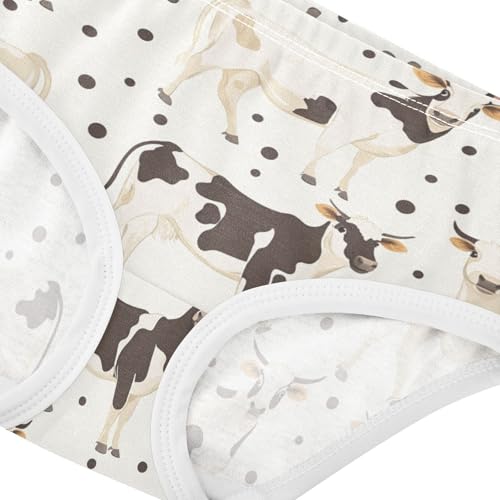 Wusikd Cows Polka Girls' Underwear Cotton Girls Briefs Soft Toddler Underwear 2T4