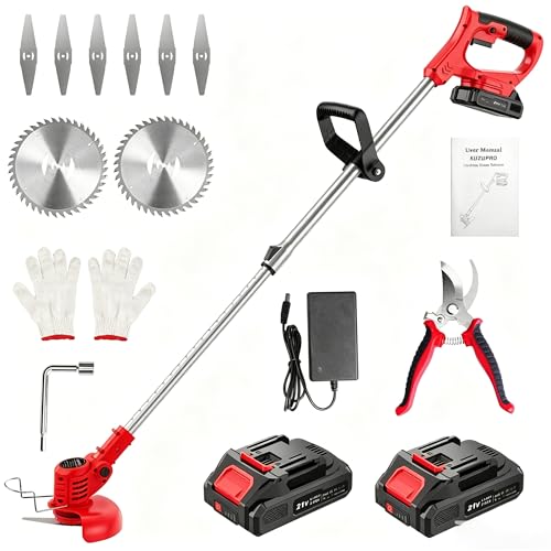 KUZUPRO Taladro Percutor a Bateria 21V, Taladro Atornillador con 2 Baterías 2000mAh, 25+3 Ajuste de Par Destornillador Electrico, 42Nm, 14 Accesorios, 2 Velocidad, LED Luz Para Hogar, Bricolaje