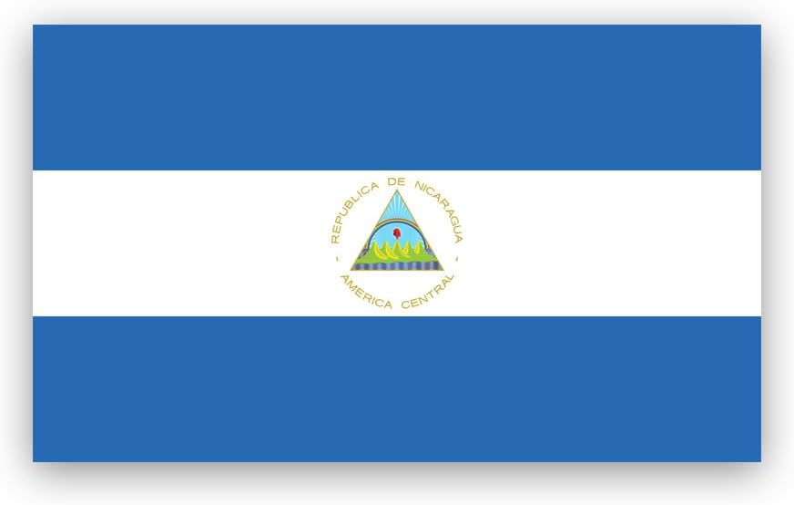 Nicaraguan Flag Sticker Decal - Self Adhesive Vinyl - Weatherproof - Made in USA - Nicaragua nic ni 30" Wide
