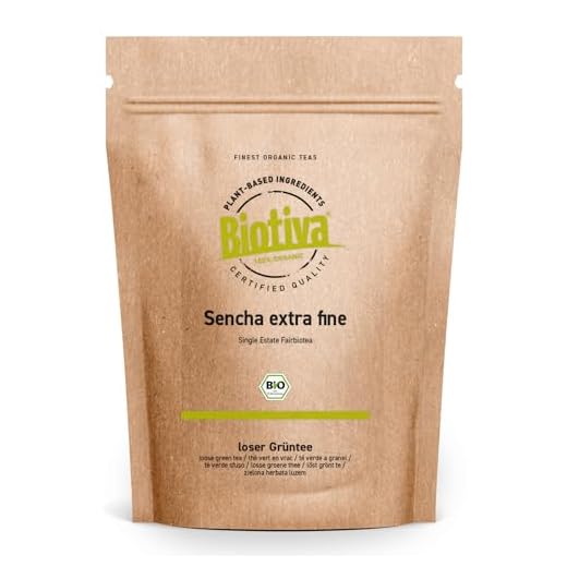 Sencha thé vert bio 250g - prix exceptionnel - paquet de réserve pour 100 tasses - doux, légèrement herbacé, tout en étant finement amer et fleuri - certificat Fairbiotea - Biotiva