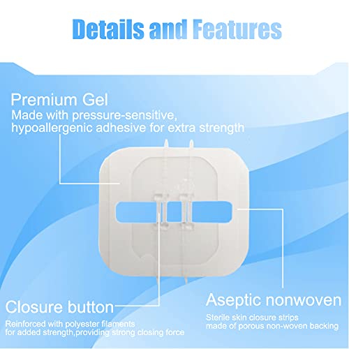 Hiraethore 2Pcs Zip Stitch Sutures, 3 Straps Emergency Steri Strips Wound Closure Device Laceration Kit, Extra Large Waterproof Butterfly, Hospital Grade For Home, Clear Color #TOP3