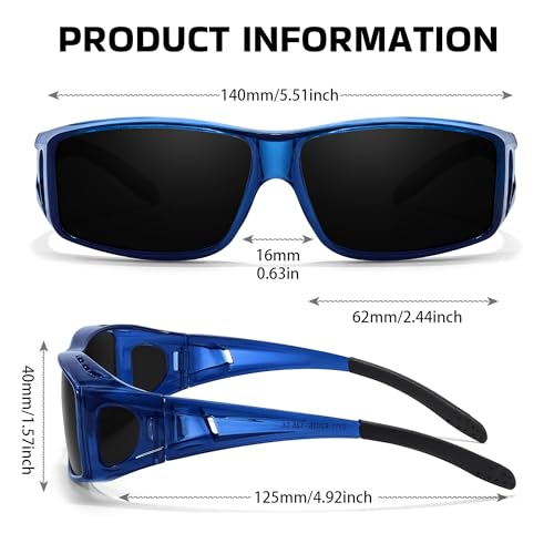 Image of SIPHEW Mirrored Sunglasses Polarized Fit Over Glasses for Men&Women
