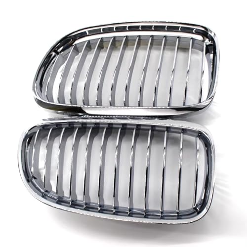 車のークグリルフォワード Compatible With For E90 2009 2010 2011 2個セット フロントバンパーグリル メッシュグリル 吸気口 換気 クローム シルバー 自動車部品用