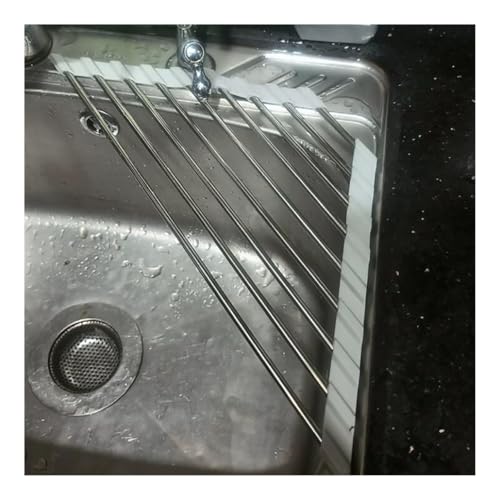 Escurreplatos telescópico triangular gris y negro, juego de 2 piezas, ahorro de espacio, para platos, tazas y cubiertos y ligero