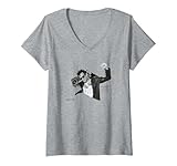 Womens Dee Dee King Bassist Of The Ramones By George DuBose V-Neck T-Shirt