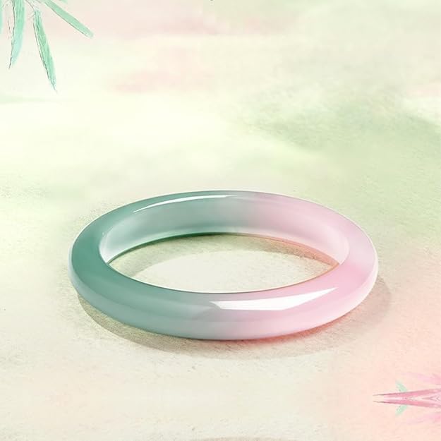 URED Jade Bangle Bracelet for Women, Good Luck Bangle, Wealth Feng Shui Bangle, Elegant Round Bracelet - Image 5