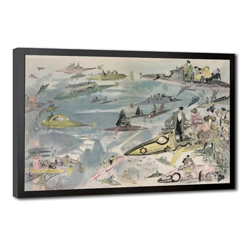 The Egress of The Opera Albert Robida toile vintage pour décoration murale de bureau
