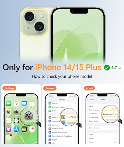 Image of FNTCASE for iPhone 15 Plus Case: for iPhone 14 Plus Case [Compatible with Magsafe] Translucent Matte Cases with [Screen Protector] Military Grade Shockproof Protective Phone Cover - Light Moss
