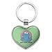 Sesame Street Cookie Monster Om Nom Nom Heart Love Metal Keychain Key Chain Ring