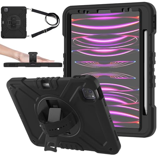 ABADAN �Ƃ̌݊������� iPad ��11���� �P�[�X (A16) 2025 11�C���` iPad11�P�[�X �V���R�� �V�����_�[ �n���h���t�� Apple Pencil ���[�A360�x��]���X�^���h�@�\ �S�ʕی� �ϏՌ� �Ռ��z�� �A�C�p�b�h 11 