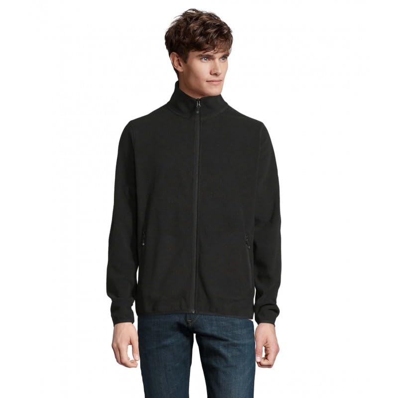Veste micropolaire zippée homme contre le froid veste SOL'S Factor noire L