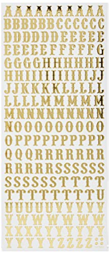 Anita's Traditional Alphabet Outline Stickers - Gold on White, 29.22 x 10.55 x 0.07 cm