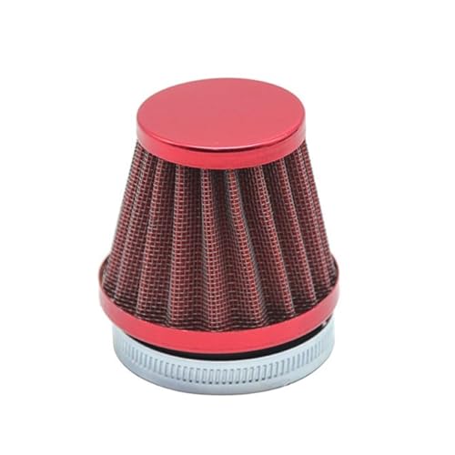 Filtre à air moto d'admission premium 45mm en rouge métallique