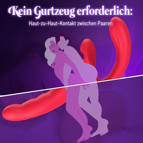 Strapless Strap On Umschnall für Frauen, Strapon mit Vibration für Paare Umschnallpenis für Frauen, Fernbedienung Doppeldildo Vibratorsets Umschnalldilodo für Paare Sex-Spielzeug Lesbischen Paarspiel
