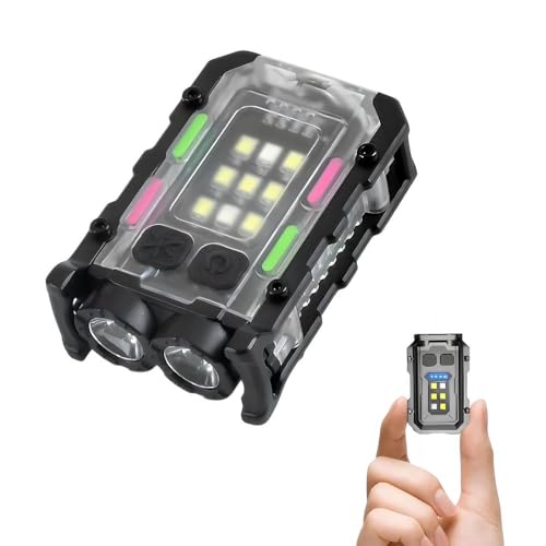 Image of Rechargeable Mini Keychain Flashlight, 500 Lumens COB Clip-on Pocket EDC Light, USB C Charging, 7 Modes with Warning Flash, Portable for Night Working, Camping, Hiking, Dog Walking, and Emergencies