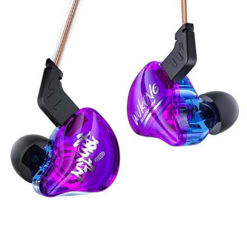 Yinyoo KBEAR MONKIE K01 - Auriculares intraurales para Juegos, cancelación de Ruido con Enchufe de 3.5 mm, Sonido Envolvente de Alta fidelidad, Monitor de oído, Auriculares para Juegos con Cable,