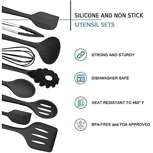 Utensílios de cozinha, conjunto de utensílios de cozinha antiaderentes resistentes ao calor, 10 peça